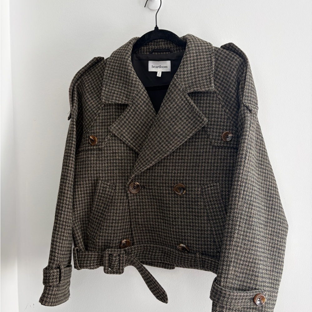 Houndstooth Heartloom Double-Breasted Jacket